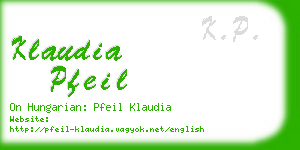 klaudia pfeil business card